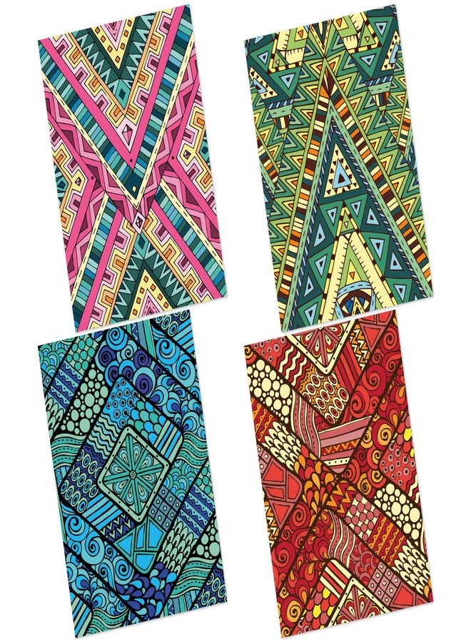 CrafTangles Decoupage Paper Pack - Abstract Ethnic Prints (A4) - 4 sheets - Image 1